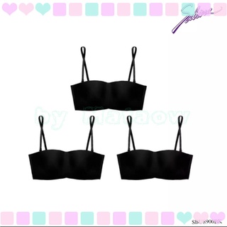 Sabina เสื้อชั้นใน BODY BRA THE SERIES (เกาะอก) Seamless Fit (ไม่มีโครง) รุ่น Pretty Republic รหัส SBXU8900 สีดำ