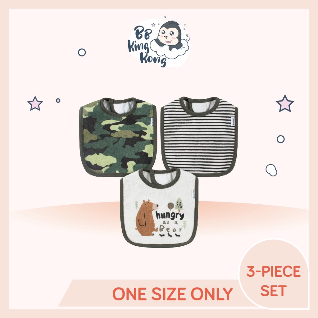BB King Kong Gerber Gerber 3-Pack Boys Bear Bibs