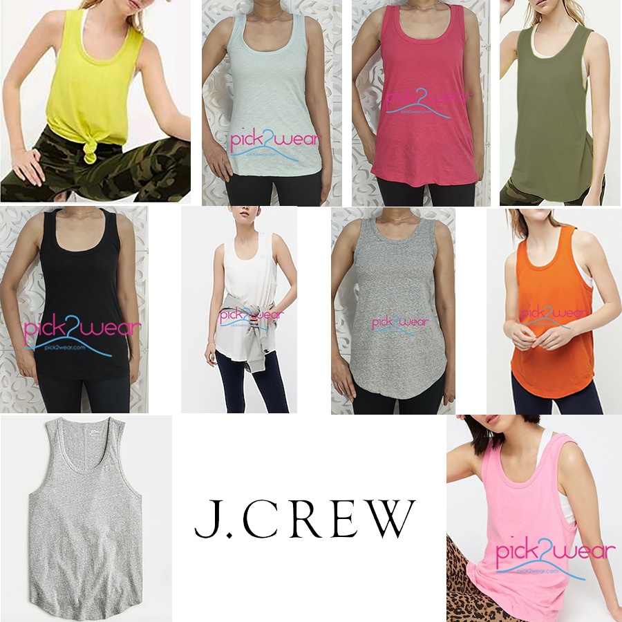 JCr*w Tanktop Fitness Yoga Zumba Long Line Layering Cotton