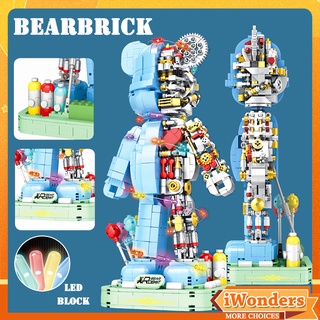 chamaa หมี หมีแบริค BEARBRICK Perspective Mecha Building Blocks 6302 Cute Fashion Trend Collection Toys