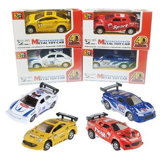 โฟว์ดีโมเดล โมเดลมินิ โมเดลรถแข่ง โมเดลรถจิ๋ว คละแบบ คละสี 4D Model  Car (MM43003)