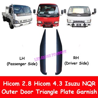 J126s04 HICOM 2.8 HICOM 4.3 ISUZU N SERIES NQR รถบรรทุก ประตูด้านนอก แผ่นประตูสามเหลี่ยม การ์นิช