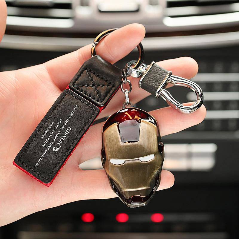 Iron Man พวงกุญแจ Quake พวงกุญแจจี้ผู้ชายพวงกุญแจรถ Venom ชาย Spider-Man Key เคสกุญแจรถ กระเป๋ากุญแจ