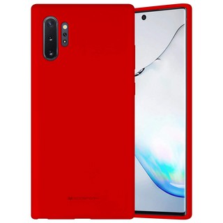 MERCURY ซิลิโคนเคส Samsung Note 10+ Plus แบบนิ่ม Mercury Goospery Liquid Silicone ของแท้💯% (สีดำ)