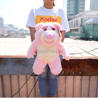 ตุ๊กตา Lotso ล็อตโซ่ สีชมพู ท่านั่ง 15นิ้ว Toy Story ทอยสตอรี่ หมีล็อตโซ่ หมี ตุ๊กตาหมี