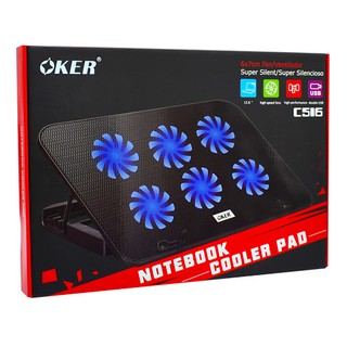 Oker พัดลมNOTEBOOK COOLER PAD OKER C516