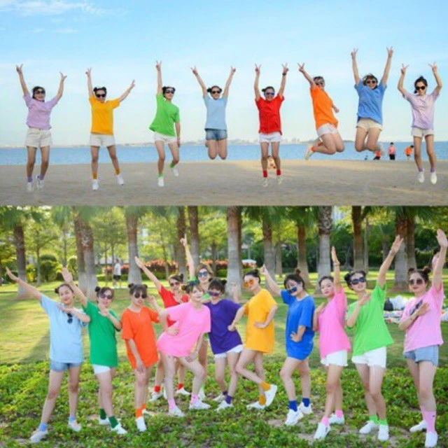 💓🧶🧦เสื้อยืดสีพื้นsetเสื้อแถมถุงเท้าผ้าCottonมีไซต์s-5xlรอบอกเริ่ม32”ใหญ่สุด54”มีไซต์ใหญ่สำหรับbigsize