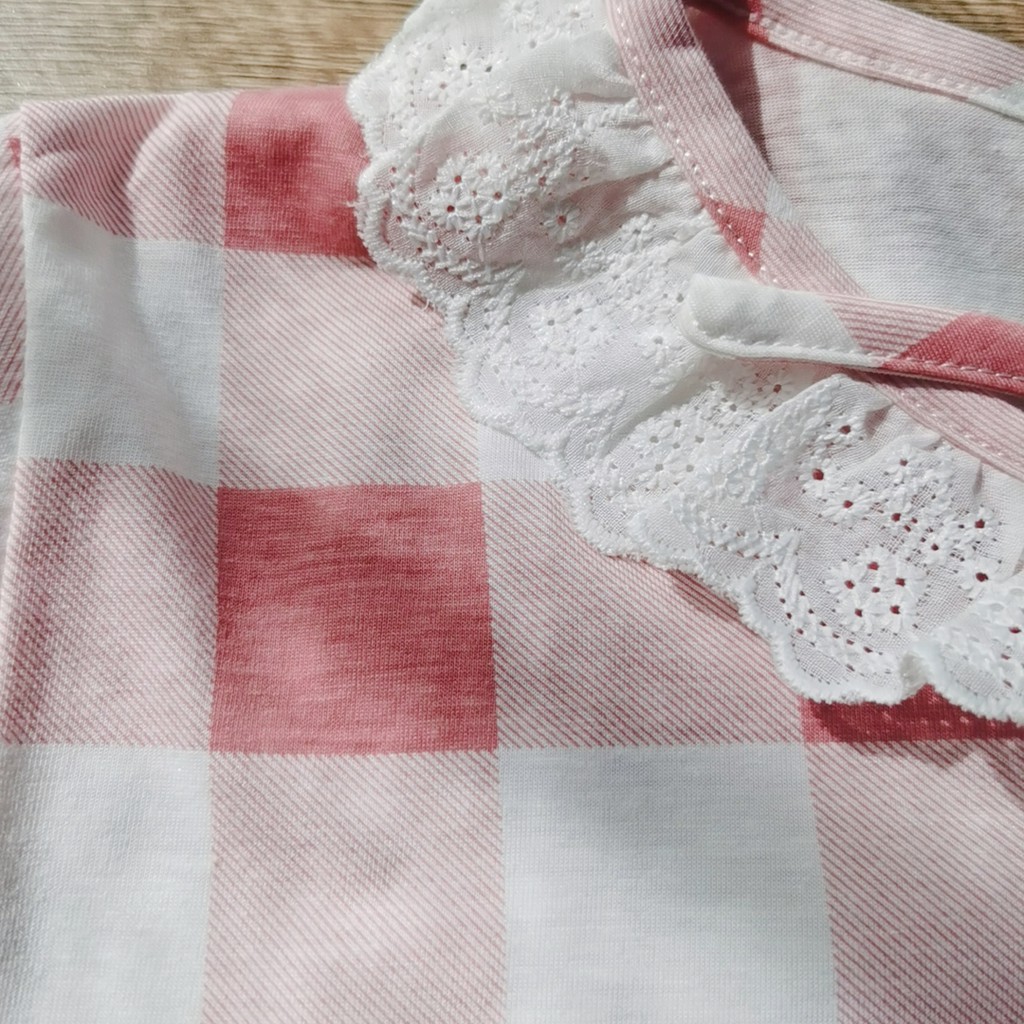 [ พร้อมส่ง ] DayDu ชุดนอนผู้หญิง ชุดนอนเดรสลูกไม้แขนยาว น่ารัก D01 - รูปที่ 4