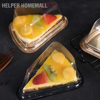 Helper Homemall กล่องพลาสติกทรงสามเหลี่ยมสําหรับใส่ขนมเค้ก 100 ชิ้น