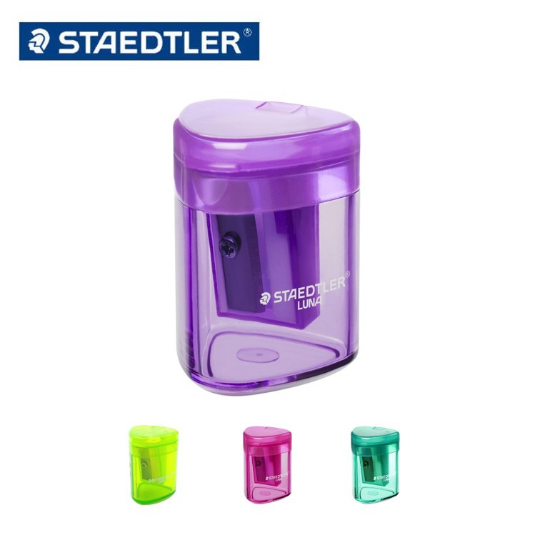 กบเหลาดินสอ แบบฝาปิด ตราสเตดเล่อร์ Staedtler รุ่นลูน่า Luna เก็บเศษดินสอ ใบมีดโลหะ pencil sharpener