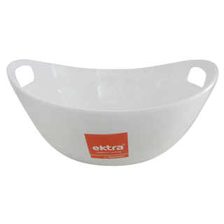 ว๊าว🍟 ชามเมลามีนมีหูทรงกลม EKTRA รุ่น B2150 ขนาด 6.75 นิ้ว สีขาว Bowls &amp; Plates