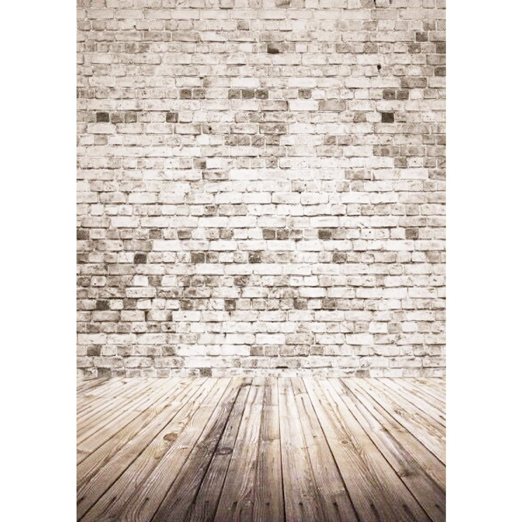 5x7ft Vinyl Brick Wall Wood Floor Background Photography Backdrop