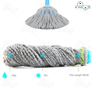 A HAUS ไม้ถูพื้น ไม้ม็อบ ม็อบ Magic Twist Mop Pull & Squeeze ไม้ม็อบถูพื้น 360 องศา รุ่น EzyTwist