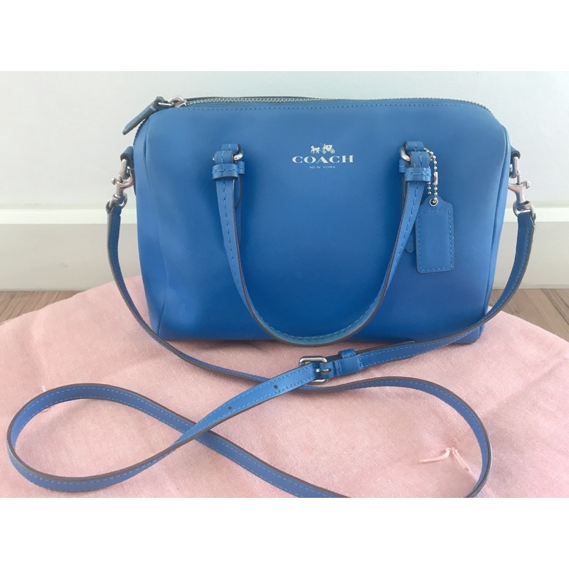Coach Cross body สีฟ้า ของแท้💯%