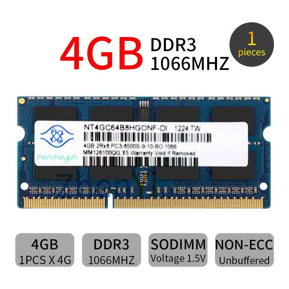 Nanya แรมหน่วยความจําแล็ปท็อป 8GB 4GB 2GB DDR3 1066MHz 1333MHz 1600MHz pc3 SODIMM AD38