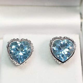 Top1Jewelry ต่างหู และ จี้ Bella  เงินแท้925 พลอยแท้ Blue Topaz