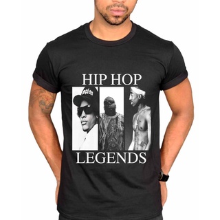 แขนสั้นcrew neckเสื้อยืด พิมพ์ลายกราฟฟิค Legends N W A Biggie Smalls Eazy E Tupac สไตล์ฮิปฮอป สําหรับผู้ชาย ไซซ์ S-3XL ม