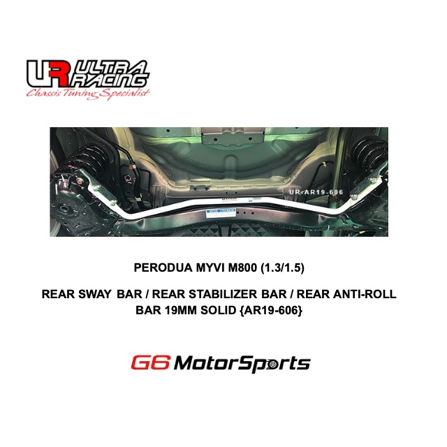PERODUA MYVI M800 (1.3/1.5) ULTRA RACING BAR REAR SWAY BAR /REAR STABILIZER BAR / REAR ANTI-ROLL BAR
