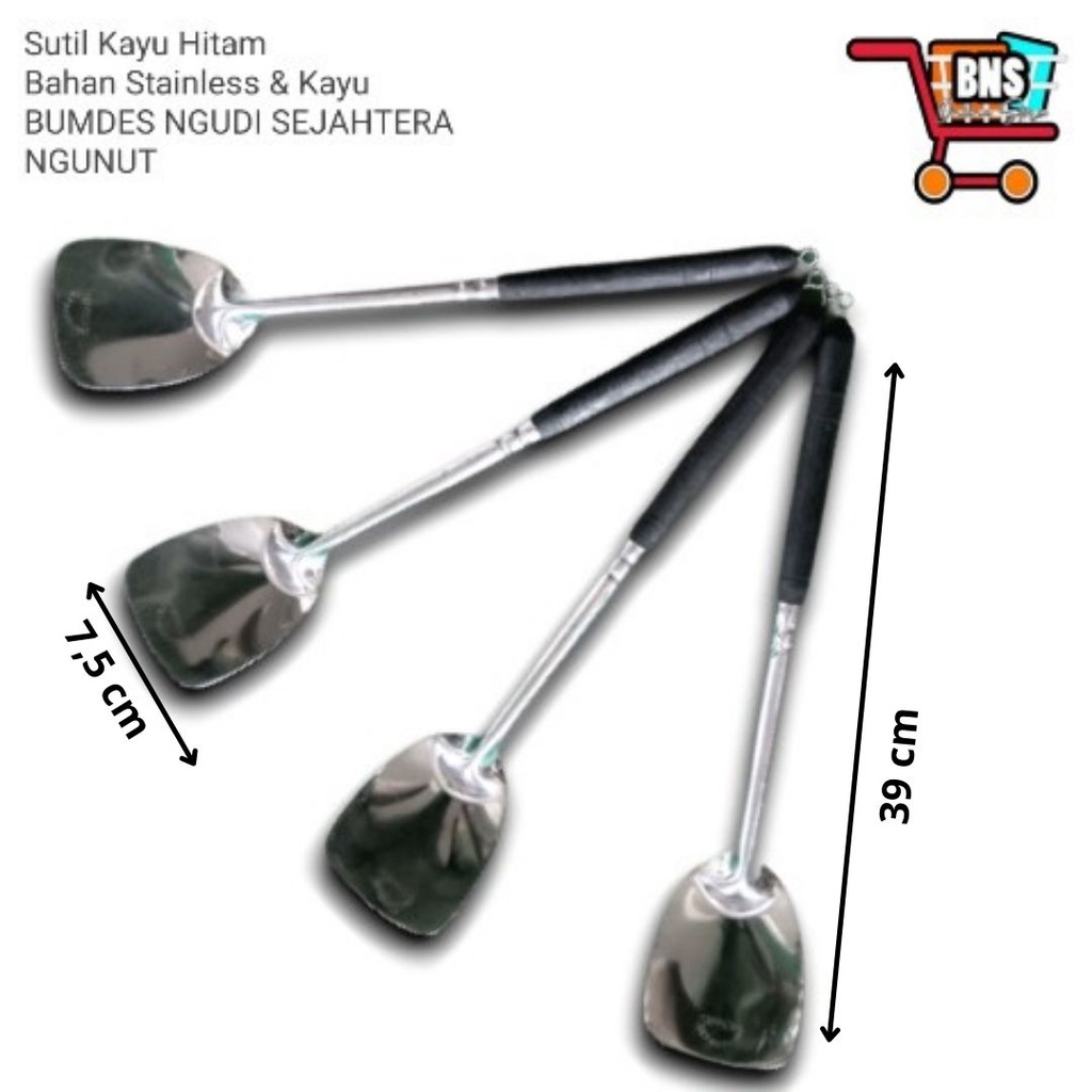 BLACK HANDLE SPATULA / SUTIL [WOODEN]