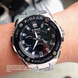 X-GEAR SPORT DIGITAL รุ่น X-3788 นาฬิกาข้อมือผู้ชาย2ระบบ แสดงวันที่/จับเวลา กันน้ำ100%พร้อมกล่อง