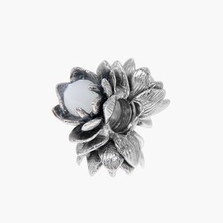 Moress Lotus Moonstone Spacer สเปซเซอร์ประดับพลอยแท้