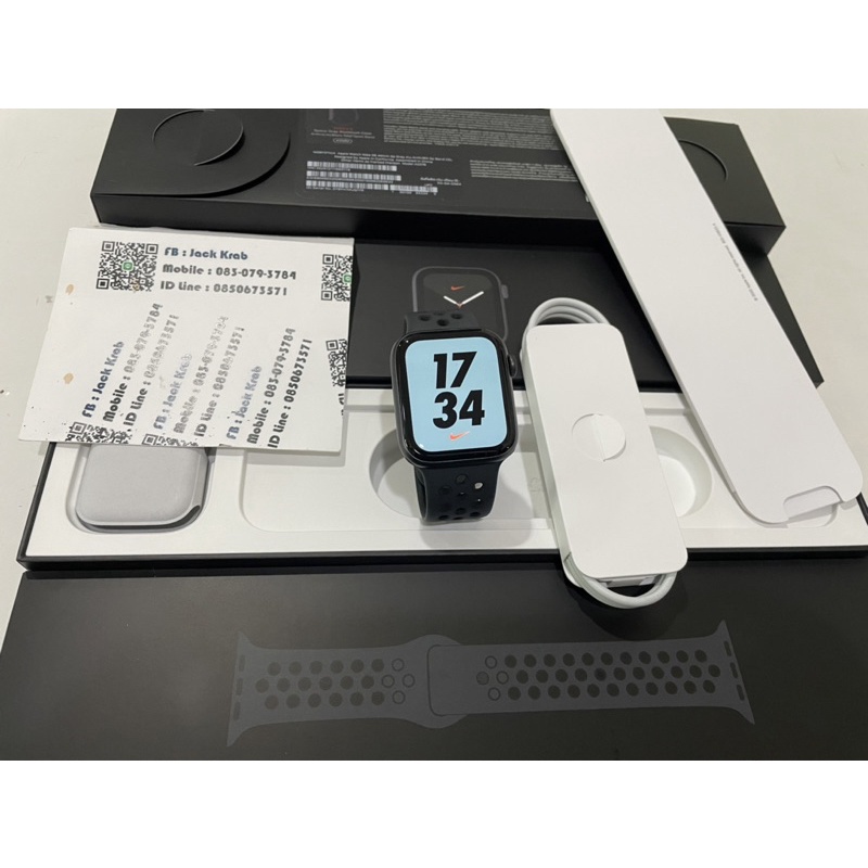 S6 44mm Nike TH GPS+CEL Gray สภาพเครื่องสวยมาก แบต98% ประกันศูนย์ 15 พฤษภาคม 66 สุดคุ้ม ซิม