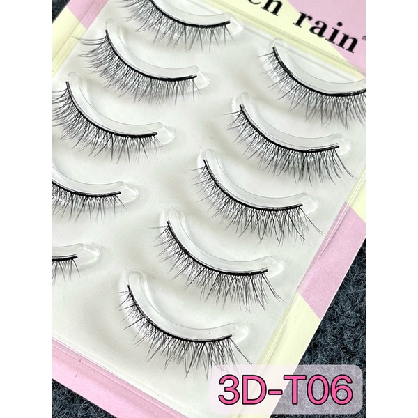 [พร้อมส่ง] ขนตาปลอมสวยมาก 5 คู่ เบอร์ 3D-T06 เบา บาง ยาวหาง