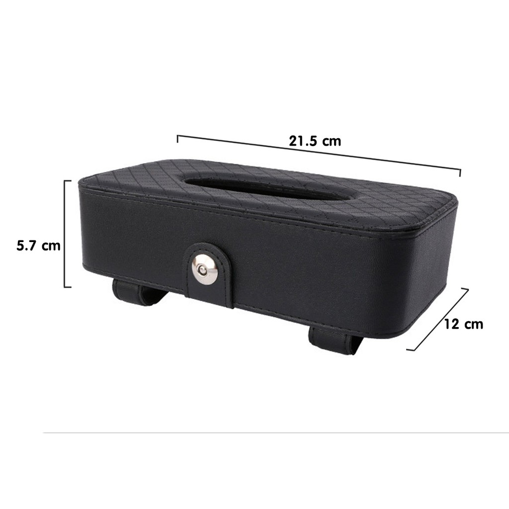 กล่องใส่กระดาษทิชชู่ในรถยนต์ (แบบหนีบที่บังแดด) (ขาหนีบเหล็ก) Tissue Box กล่องใส่ทิชชู่หุ้มหนัง กล่องหนังใส่กระดาษทิชชู่ - รูปที่ 4