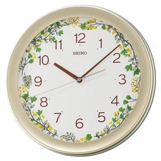 Seiko QXA777 นาฬิกาแขวนอะนาล็อกลายดอกไม้ - QXA777MR