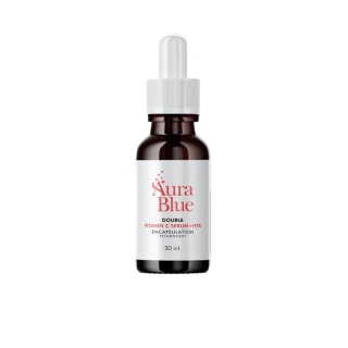 ส่งฟรี! Aura Blue ออร่าบลู Double Vitamin C Serum+HYA เซรั่มดับเบิ้ลวิตามินซี+ไฮยา ช่วยลดสิว ฝ้า กระ จุดด่างดำ ขนาด30มล.