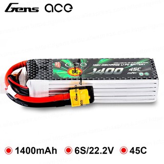 Gens ace 1400 mAh 6 S 22.2 V 45C-90C Lipo แบตเตอรี่ XT60 ปลั๊กสำหรับ YaTuo 450