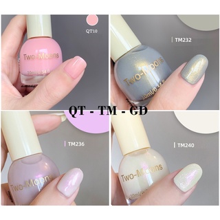 ยาทาเล็บกึ่งเจล (QT-TM-GD) Two Moons 10ML. ยาทาเล็บ สีทาเล็บ