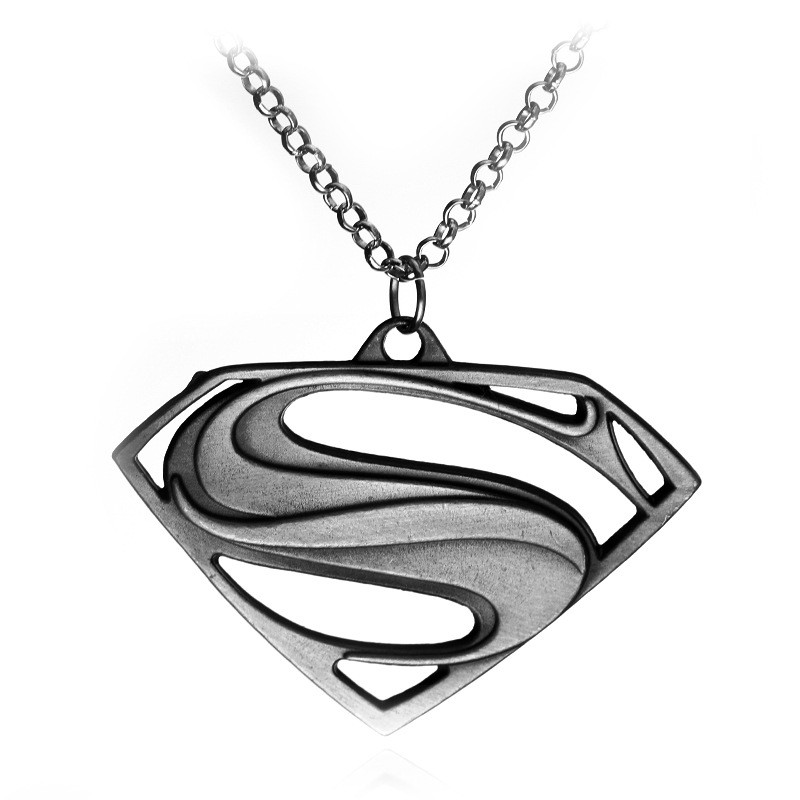 สร้อยคอจี้โลโก้ Superhero Superman S สร้อยคอแบทแมนการต่อสู้ซูเปอร์แมน
