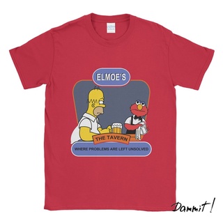 ผ้าฝ้ายคอกลมเสื้อยืด พิมพ์ลาย The Simpsons The Tavern Dammit90sfrom S-4XL