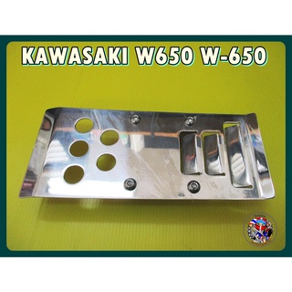 การ์ดกันกระเด็นด้านหน้า สเตนเลส - KAWASAKI W650 W-650 CAFE RACER FRONT STONE GUARD STAINLESS POLISHED W800