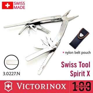 คีม SwissTool Spirit X ของ VICTORINOX แท้ คีมรุ่นเล็ก ที่แข็งแกร่งกระทัดรัด รุ่นมีดหัวตัดใบหยัก กระเป๋าไนล่อน SWISS MADE