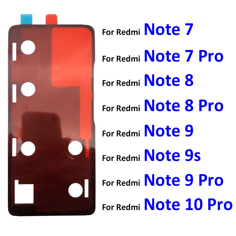 1 ชิ้น ฝาหลัง กระจก กาว สติกเกอร์ เทปกาว สําหรับ Xiaomi Redmi Note 7 8 9 9s 10 Pro อะไหล่เปลี่ยน