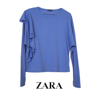 เสื้อแขนยาว แต่งระบายที่แขน แบรนด์ ZARA