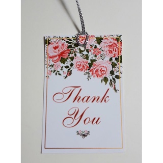 ป้ายTagพิมพ์Thank you ขนาด4*6cm พร้อมเชือก