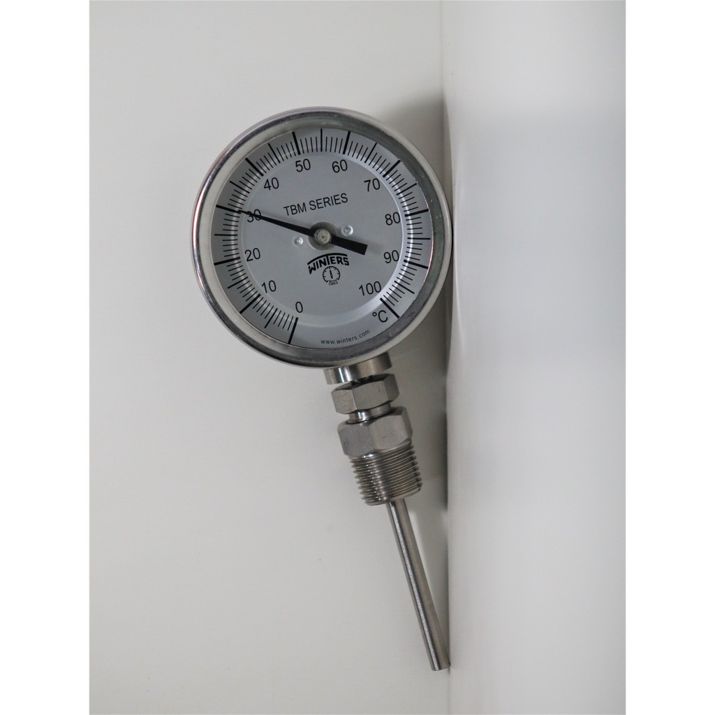 Bi-Metal Thermometer Dial 4" , Range 0-450 C , 1/2" NPT (Model TBM41040222NB35)