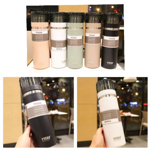 กระติกน้ำเก็บอุณหภูมิ​ TYESO 710ml เก็บอุณหภูมิ​เย็นถึง 12 Hr. เก็บร้อน 6 Hr. 💯💯💯💯