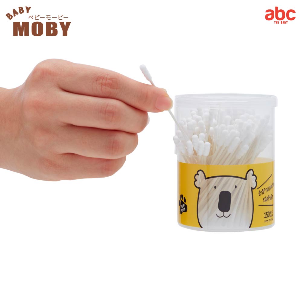 Baby Moby Mini Cotton Buds, Paper Stems (150 Sticks x 3) image 3