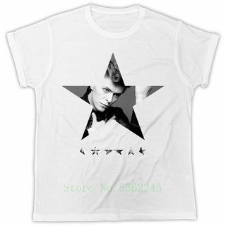 T-shirt  เสื้อยืด ผ้าฝ้าย พิมพ์ลาย David Bowie Star Inspired Retro แปลกใหม่ S 2021S-5XL