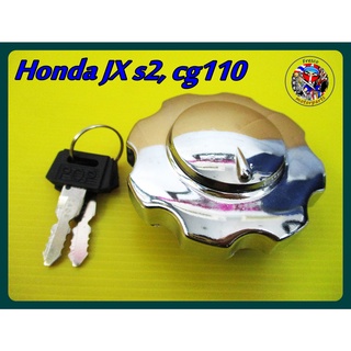 ฝาถังน้ำมันเบนซิน - Honda JX110 CB100 CB125 S90 S110 SL100 CG125 Fuel Tank Cap Chrome