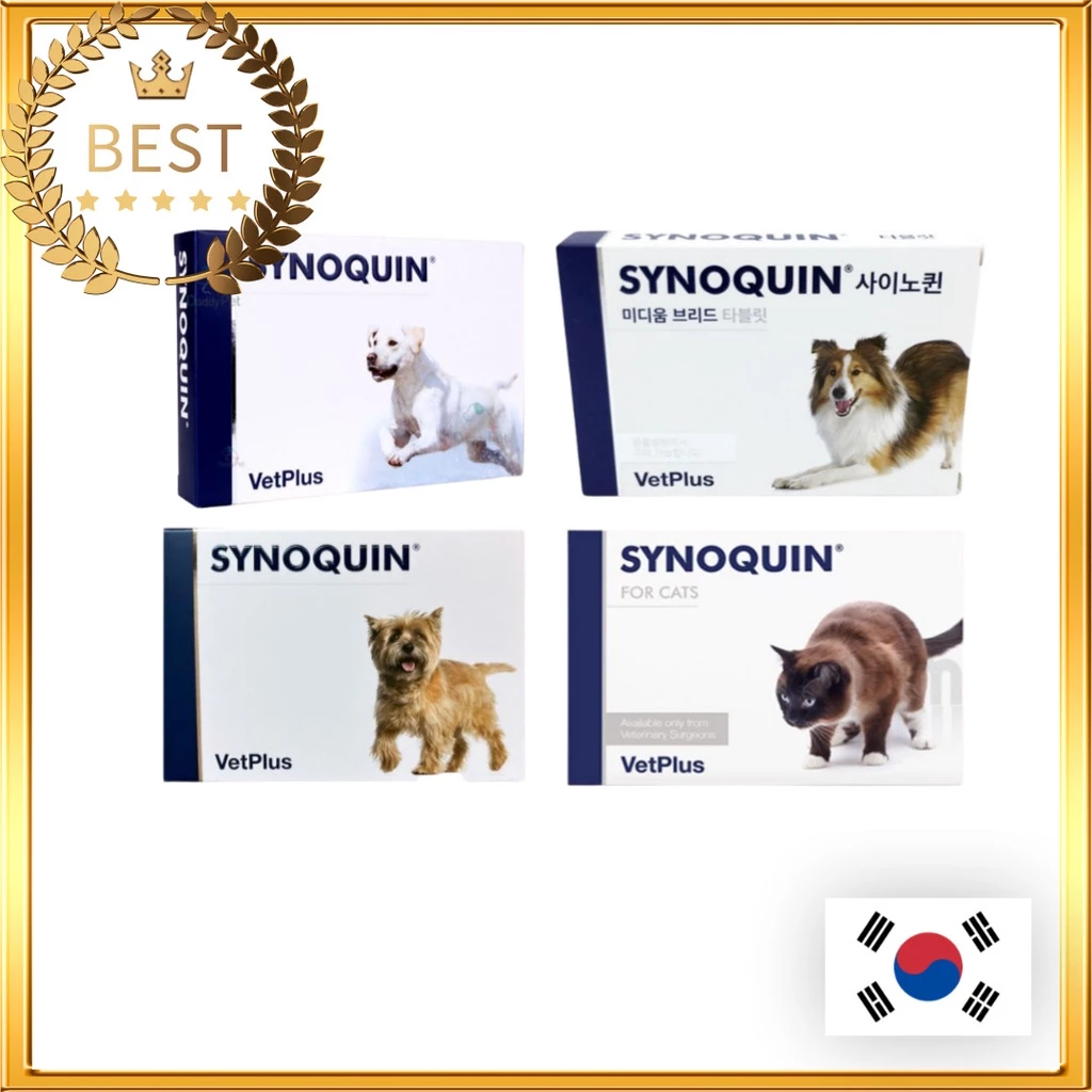 [VetPlus] SYNOQUIN EFA Pet Joint Supplements 30ea Small Medium Large Breed Tablet, Capsule For Dog & Cat / VET PLUS
