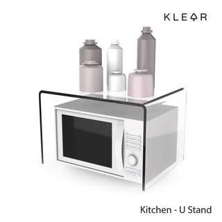 KlearObject U Stand Kitchen ชั้นวางบนไมโครเวฟ ชั้นวาง สำหรับห้องครัว ชั้นวางอะคริลิค ชั้นวางอเนกประสงค์