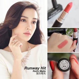 MAC ลิปสติก รุ่น Retro Matte Lipstick #Runway Hit พีชนู๊ดเนื้อแมท สีชัด สินค้า King Powerแท้/counterไทย/USA M.A.C M.A.C.