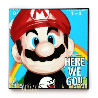 Mario มาริโอ้ เกมส์ รูปภาพ​ติด​ผนัง​ pop art การ์ตูน อนิเมชั่น แต่งบ้าน ของขวัญ กรอบรูป