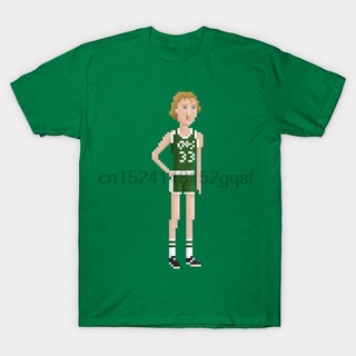 [S-5XL] เสื้อยืดแขนสั้น คอกลม ผ้าฝ้าย พิมพ์ลายนก Larry Bird สไตล์คลาสสิก สําหรับผู้ชาย