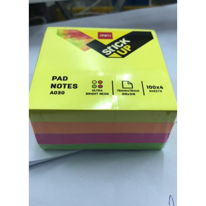 deli กระดาษโน๊ตกาว postit กระดาษโน๊ต โพสท์อิท โพสท์อิทคละสี